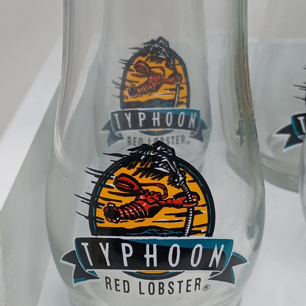 Red Lobster Set Of 4 Drinking Glasses